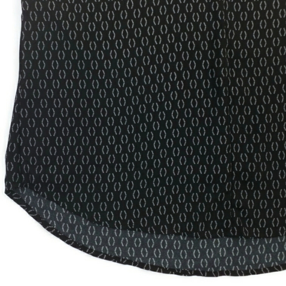 Pleione Black White Comma Print Short Cap Cuffed Dolman Sleeve Top Womens Medium - Picture 6 of 15